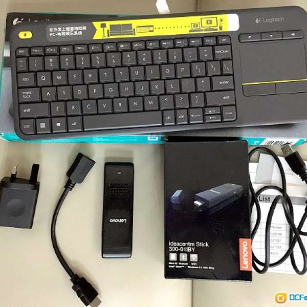 香港行貨Lenovo ideacentre Stick 300-01IBY有保養 + Logitech k400 Plus無綫觸控鍵盤