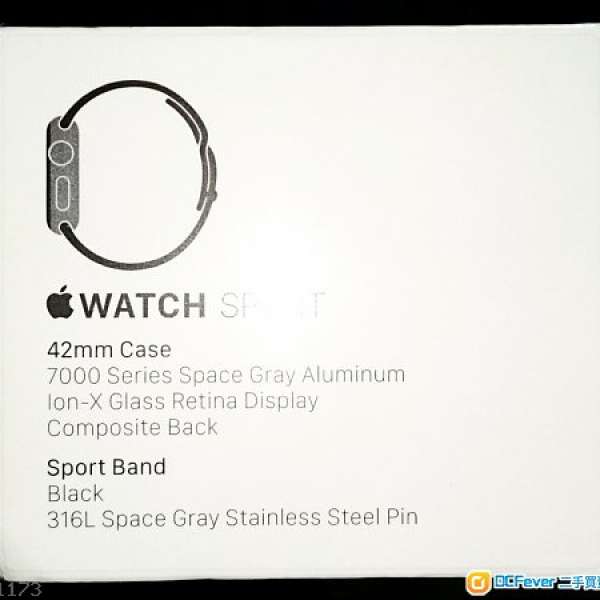 100%全新未拆未開香港行貨 Apple watch 42mm space gray black sport 黑色 iwatch