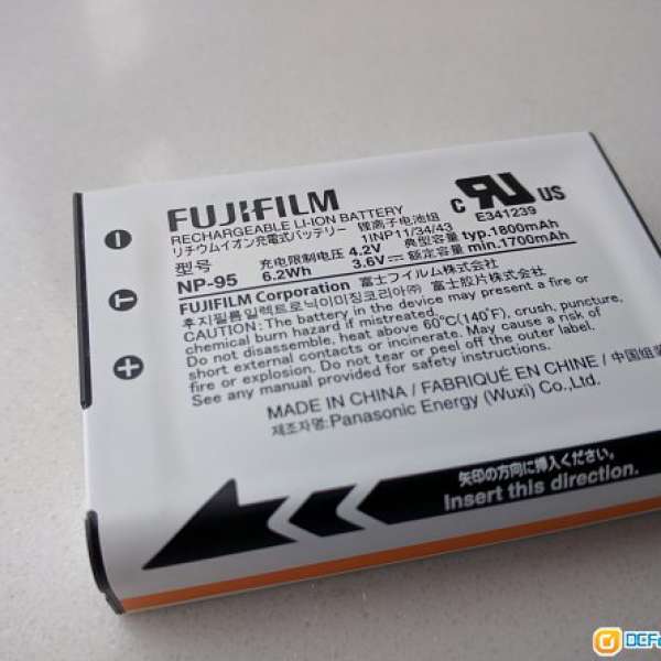 富士 Fujifilm NP-95 電池 （可用於 X100/S/T 及 X70)