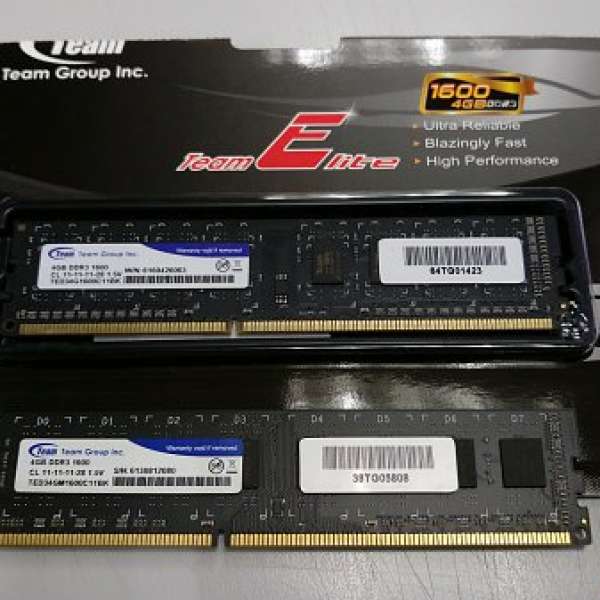 Team 4GB DDR3 1600 x2 共 8GB