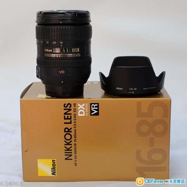 Nikon AF-S DX NIKKOR 16-85mm f/3.5-5.6G ED VR 90% New
