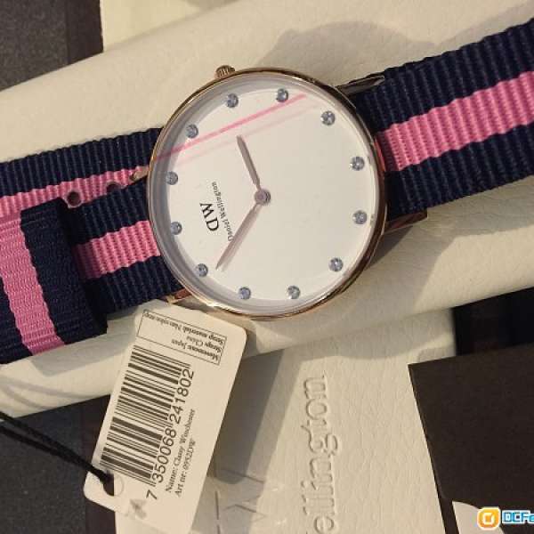 Daniel Wellington Rose Gold/Navy Blue/Pink手錶 送錶帶