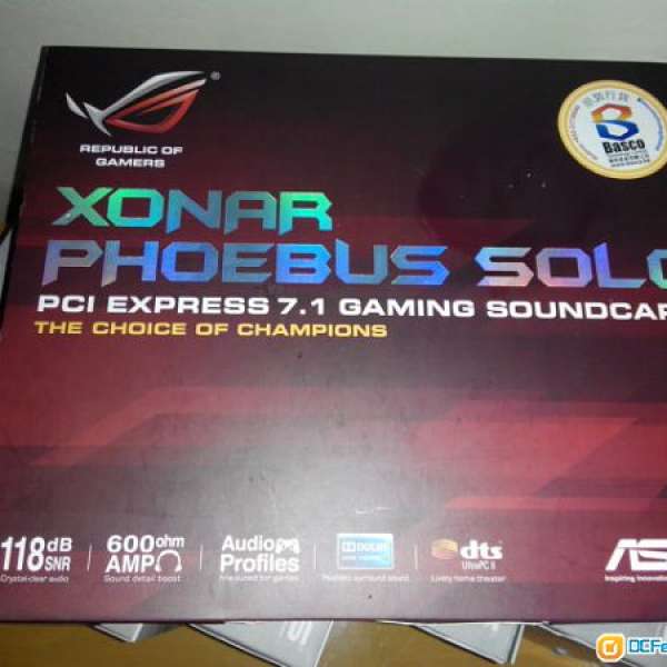 全新盒裝遊戲音效卡 ASUS ROG Xonar Phoebus Solo 公司貨尾 (全新配件)