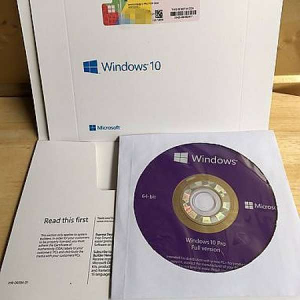 Windows 10 Pro 專業版 中文 英文 正版 OEM DVD 32 / 64bit