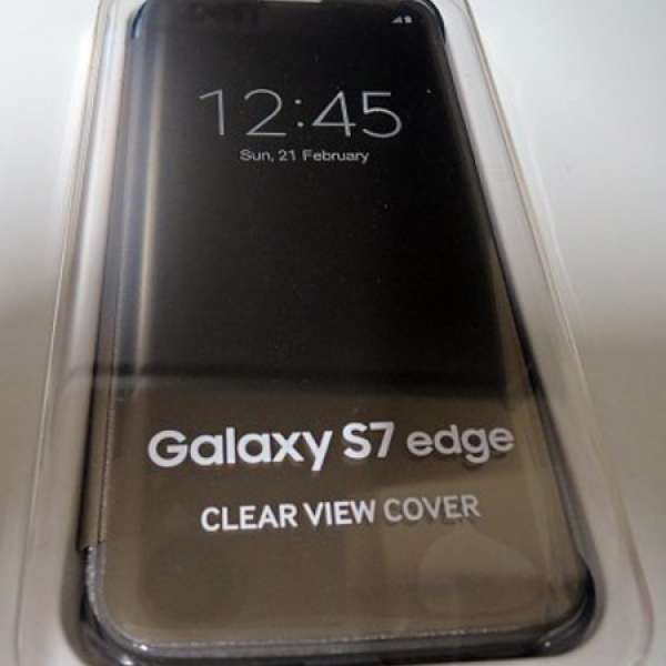 Samsung Clear View Cover (Gold) for Galaxy S7 edge, like NEW