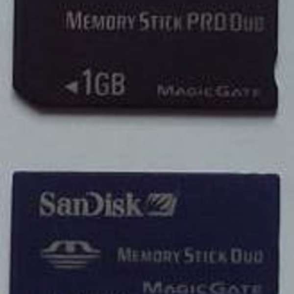 128MB MS Duo & 1GB MS Pro Duo