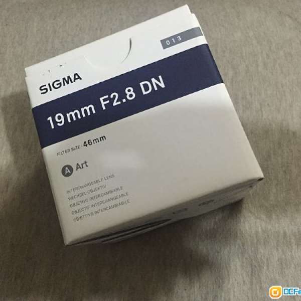 95%新Sigma 19mm F2.8 DN | A E-mount