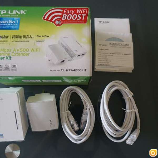 TP-LINK 300Mbps AV500 Wi-Fi電力線網路橋接器 network bridgeTL-WPA4220KIT