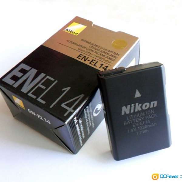 Nikon EN-EL14原廠正貨電池 啱: P7800 P7700 P7100 P7000 D5100 D5200 D3100 D3200