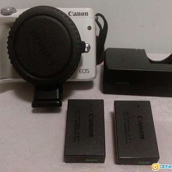 Canon M3 + EF-EOS M Adapter + 2 X  Canon Battery