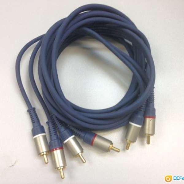 Audio Technica 1 開 2 音頻 Audio Cable, 使用約 5~7年, 長度 1.5 Meter