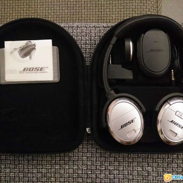Bose QC3 headphones + active noise cancelling