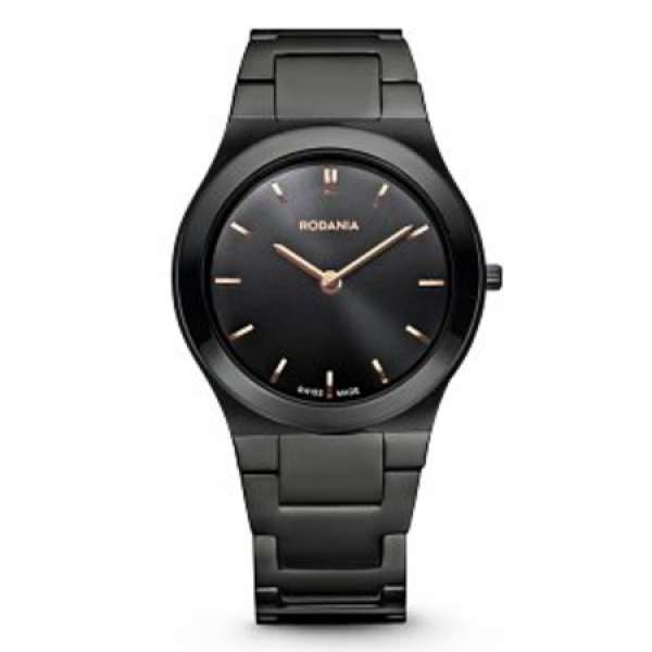 ladies watch Rodania Mysterie black ceramics 25089-43