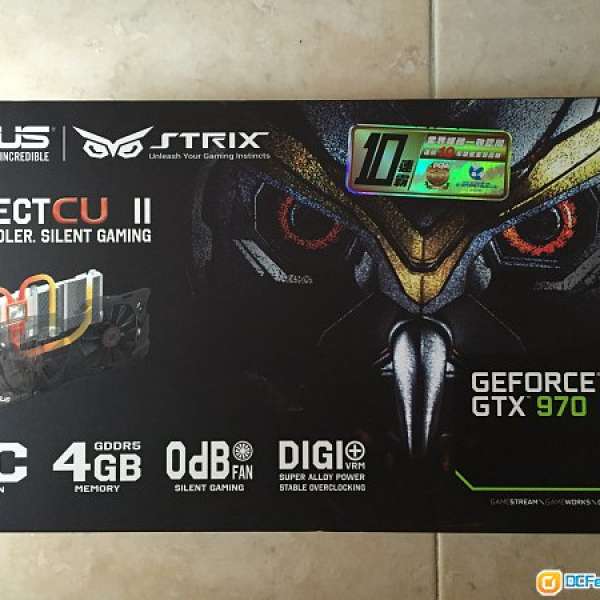 Asus Strix GTX970 原廠2年保養，有單有盒