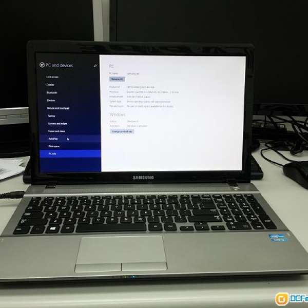 80% new Samsung notebook 15.6" i3-3120M 8GB RAM 500GB HDD WIN8.1