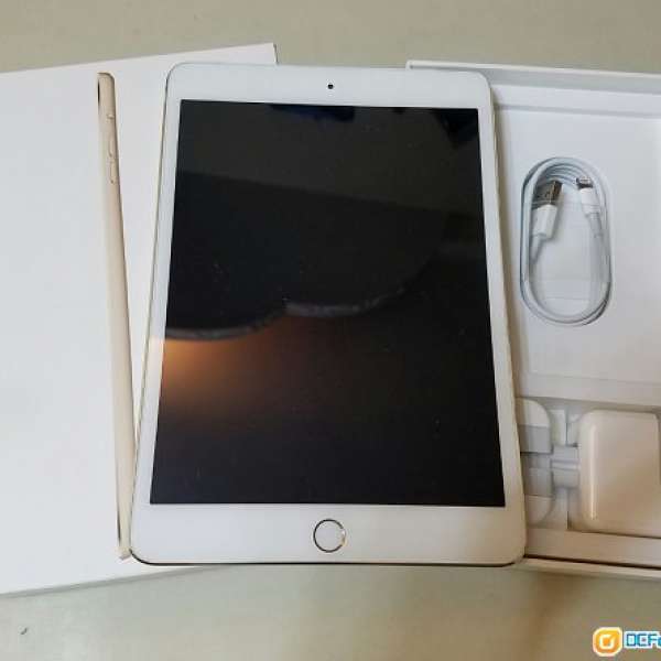 99.99% new iPad mini 3 Retina 128GB Cellular + WiFi 香檳金 行貨