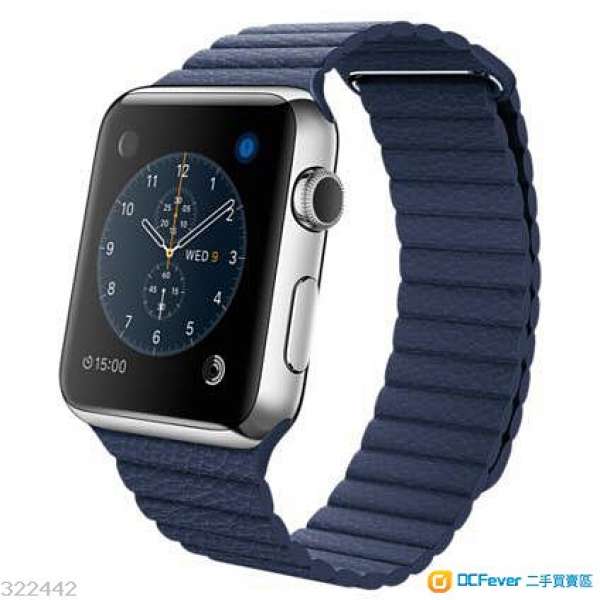 【全新】Apple Watch 42mm Midnight Blue Leather M MLFC2ZP/A