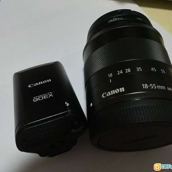 Canon EOS M EF-M 18-55mm 連  外閃 Speedlite 90ex