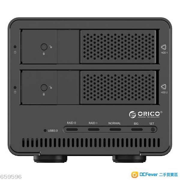 ORICO  9528RU3-SV USB3.0  双盘位阵列硬盘盒 全铝3.5英寸8TB扩展存储盒 硬盘箱 带...