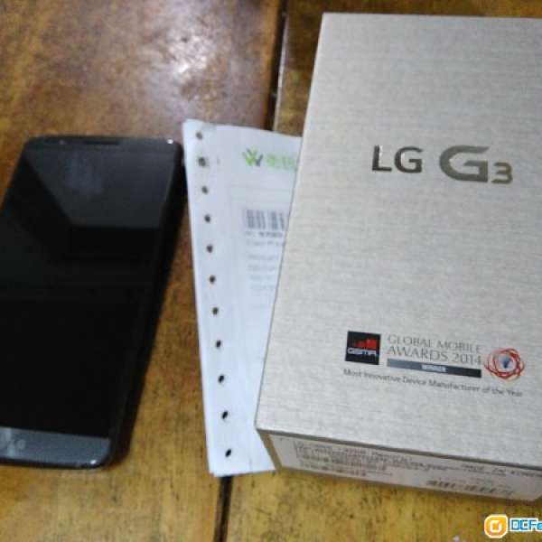 黑色LG G3單卡(32GB)行貨有保養 全套齊送套送玻璃貼