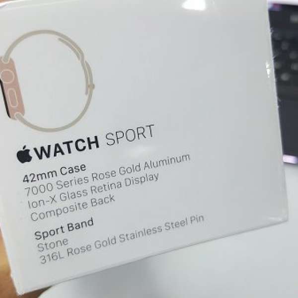 Apple Watch Sport 42mm 玫瑰金 全新未開盒