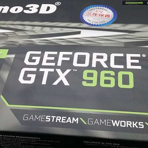 Inno3D Geforce GTX 960 4GB 有盒冇單