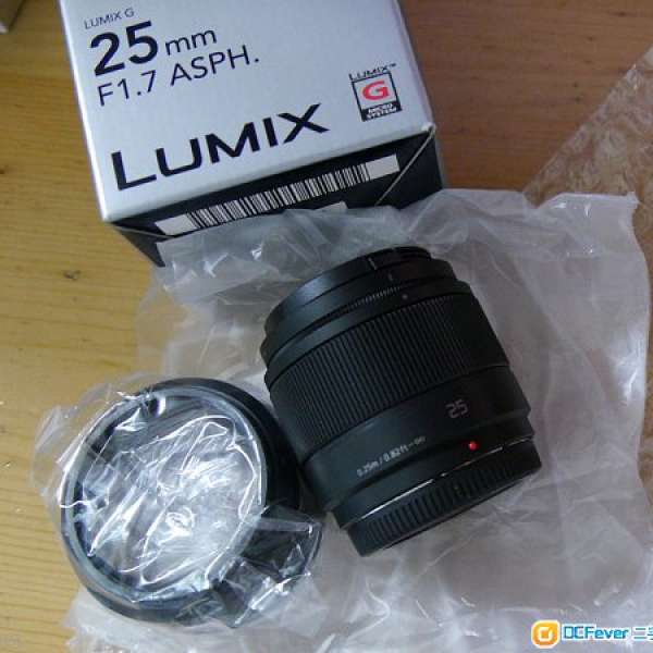 99%新 Panasonic Lumix G 25mm f/1.7 Asph.