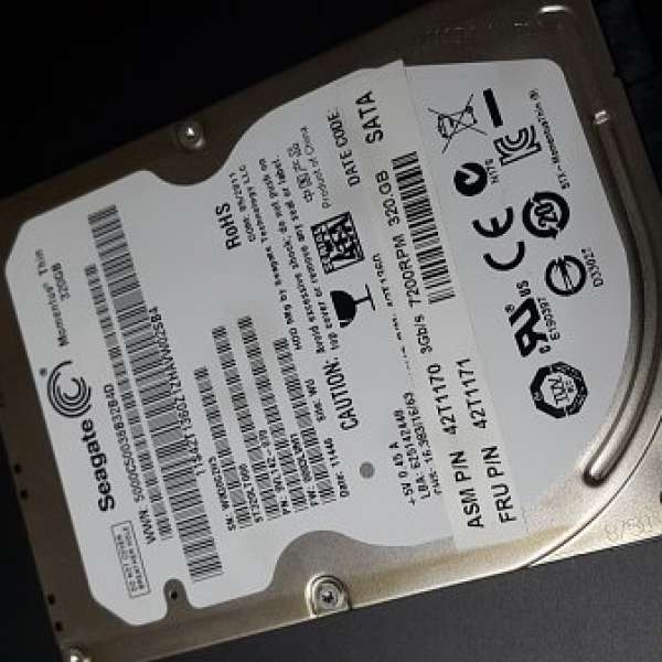 Seagate 320GB 7200rpm 2.5inch HDD