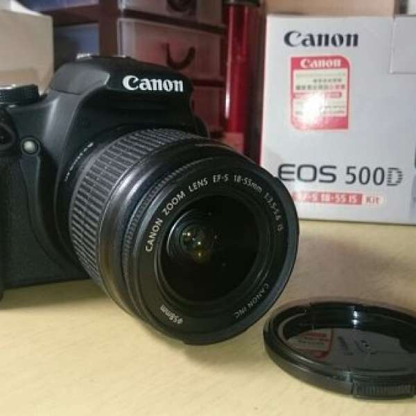 Canon 500D kit set + 50mm f1.8 II