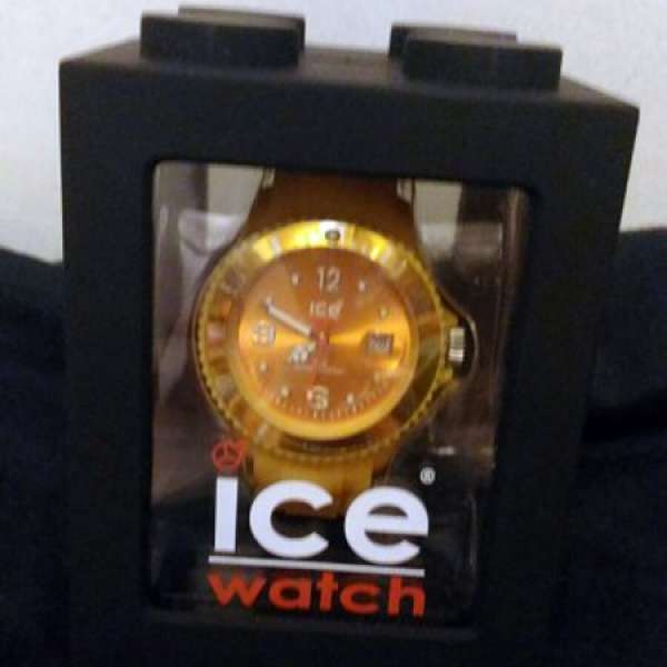 全新正貨 ICE watch 手錶 橙金黃色 膠帶