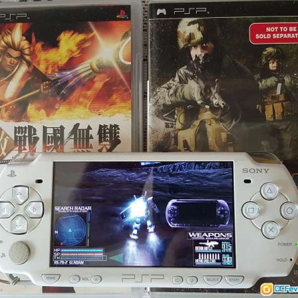 PSP 2006 Slim + 7 Games 正版遊戲：高達戰士、激‧戰國無雙、GTA、槍戰軍事 SOCOM 等