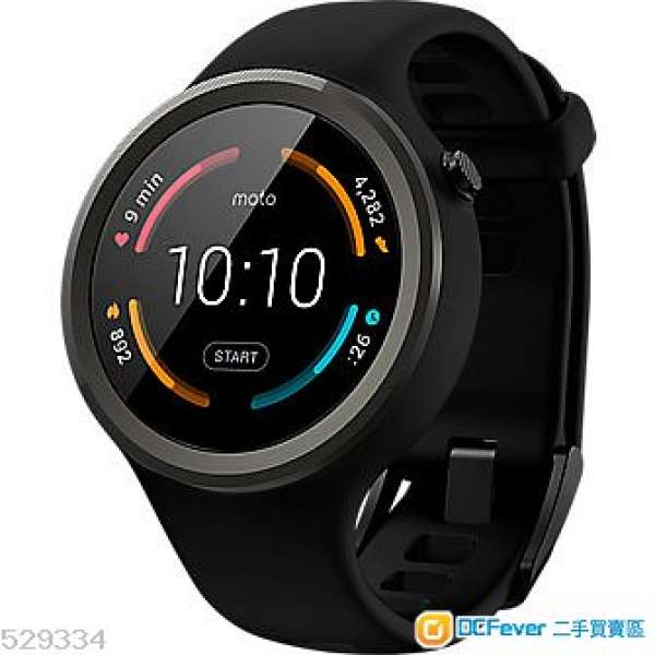 100%全新 Moto 360 sport 2代 GPS 智能手錶 (黑色) (只有兩隻)