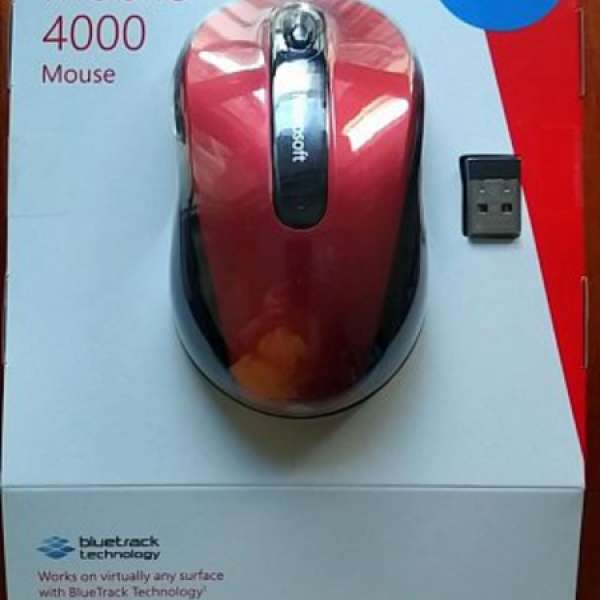 全新未開封 Microsoft Wireless Mobile Mouse 4000 無線滑鼠