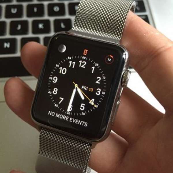 Apple Watch 42 毫米不鏽鋼錶殼配鋼織手環