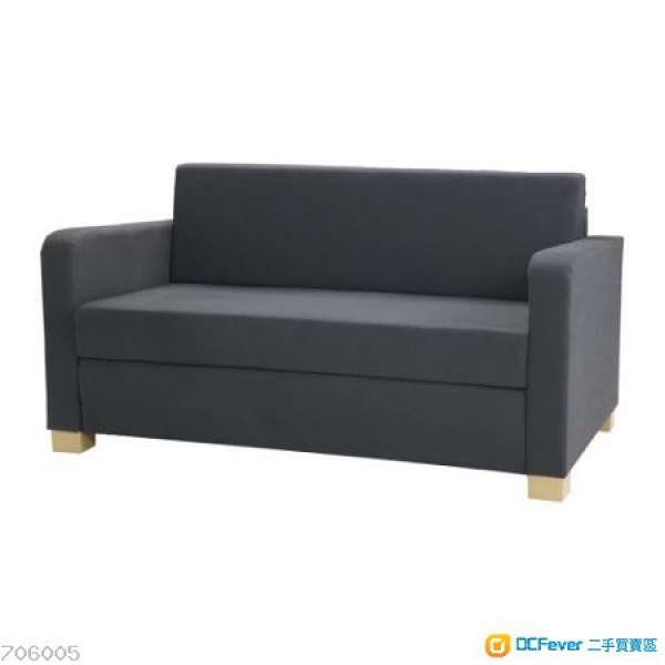 IKEA - SOLSTA 兩座位梳化床, Ransta 深灰色  原價:$899  出讓價: $250