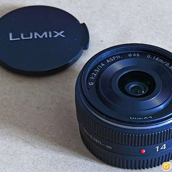 Panasonic Lumix 14mm 2.5 lens m43 Olympus  全黑色