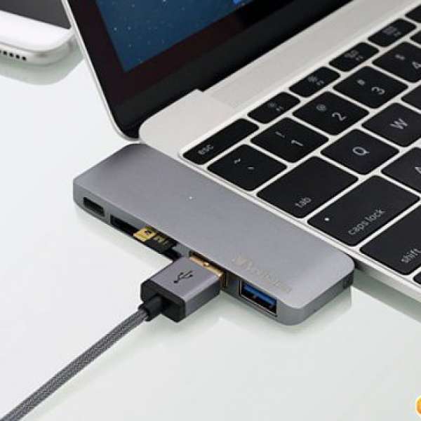 Verbatim Type-C USB Hub, 可同時充電及傳輸資料, 適合Apple New Macbook等使用