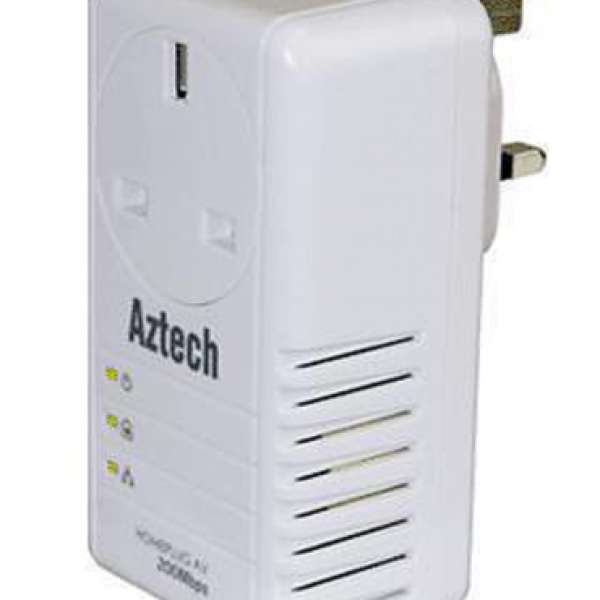 Aztech Homeplug HL110EP AV 200Mbps with AC pass through X 3