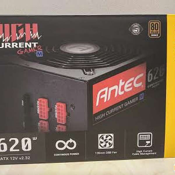 ANTEC 620W HIGH CURRENT GAMER (80 plus)