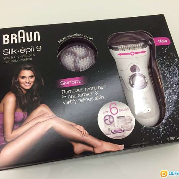 100% 全新未開封 Braun 百靈頂級女士脫毛器 Silk-épil 9 SkinSpa 9-961