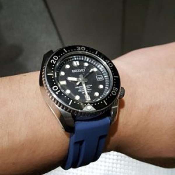 潛水矽膠錶帶20mm藍