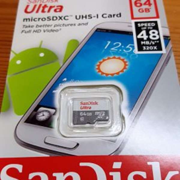 全新 SanDisk 記憶卡 Ultra microSDXC UHS-I Card Class 10 64GB