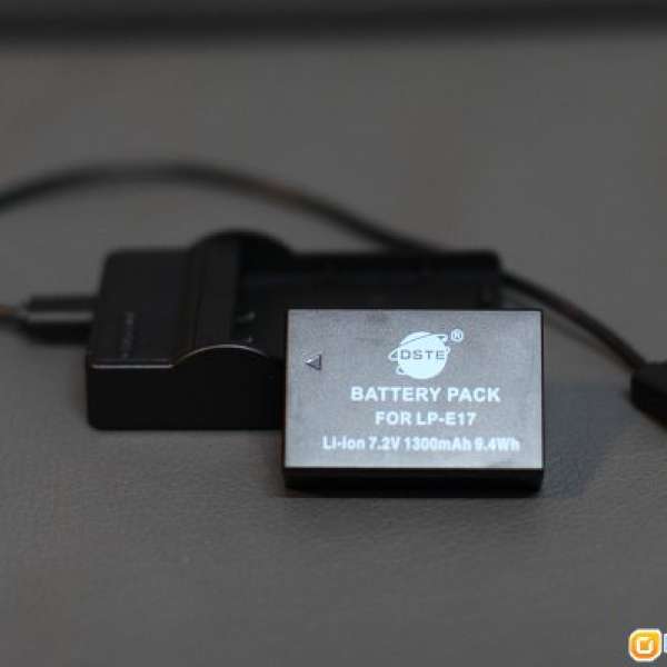 出售LP－E17 代用電池連USB快速充電器 FOR EOS M3  760D