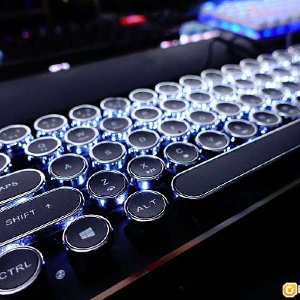 LEXKING機械式復古打字機鍵盤 凱華青軸