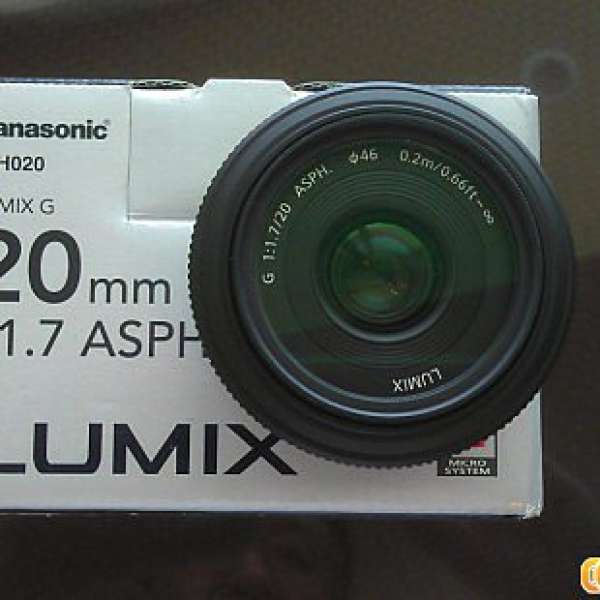 Panasonic Lumix 20mm f1.7 ASPH (Made In Japan)