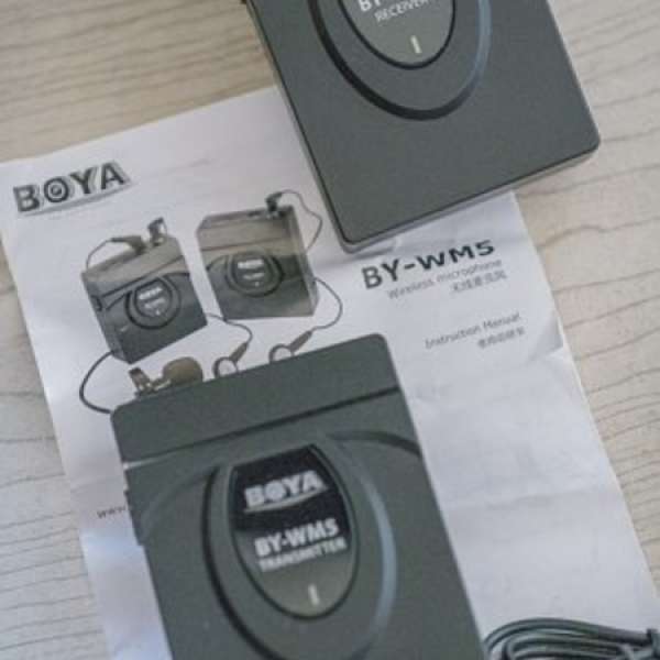BOYA - BY-WM5 (單反通用)收音咪 無線收音 無線麥克風 無線話筒  - 微電影 拍片 專用