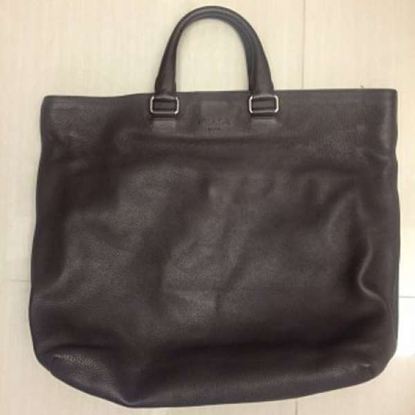 100% Real Prada brown leather Tote Bag; Gucci D&G Dsquared Style