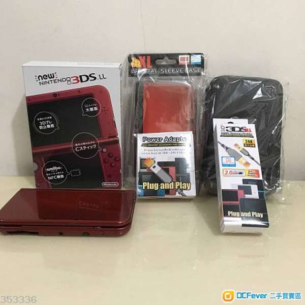 New 3dsLL 日版紅色 (64GB A9免卡破解)