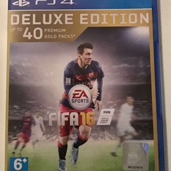 95%新 Ps4 Fifa 2016 Deluxe Edition 中英文版 code巳用