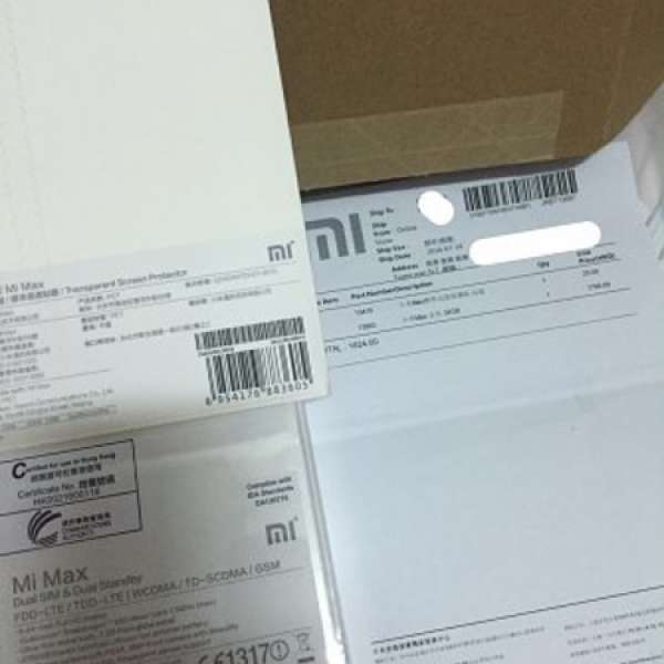 小米 Max 全新 香港版 未開封 順豐貨 3GB+32GB 原廠保護貼